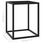 vidaXL Măsuță de cafea, neagră cu sticlă neagră, 40x40x50 cm vidaXL Măsuță de cafea, neagră cu sticlă neagră, 40x40x50 cm