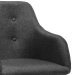 vidaXL Scaune de bucătărie, 2 buc., gri închis, material textil vidaXL Scaune de bucătărie, 2 buc., gri închis, material textil