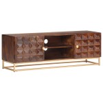 vidaXL Comodă TV, 124 x 29 x 45 cm, lemn masiv de mango vidaXL Comodă TV, 124 x 29 x 45 cm, lemn masiv de mango