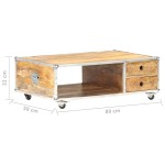 vidaXL Masuță de cafea, 89x59x33 cm, lemn masiv de mango nefinisat vidaXL Masuță de cafea, 89x59x33 cm, lemn masiv de mango nefinisat