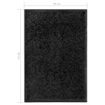 vidaXL Covoraș de ușă lavabil, negru, 40 x 60 cm vidaXL Covoraș de ușă lavabil, negru, 40 x 60 cm