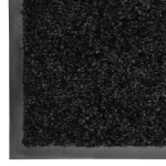 vidaXL Covoraș de ușă lavabil negru 60x180 cm