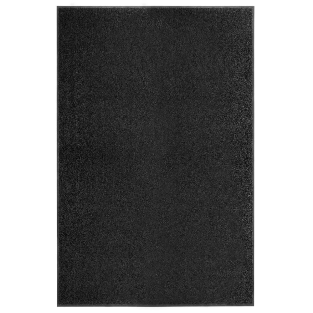 vidaXL Covoraș de ușă lavabil, negru, 120 x 180 cm
