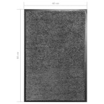 vidaXL Covoraș de ușă lavabil, antracit, 40 x 60 cm vidaXL Covoraș de ușă lavabil, antracit, 40 x 60 cm