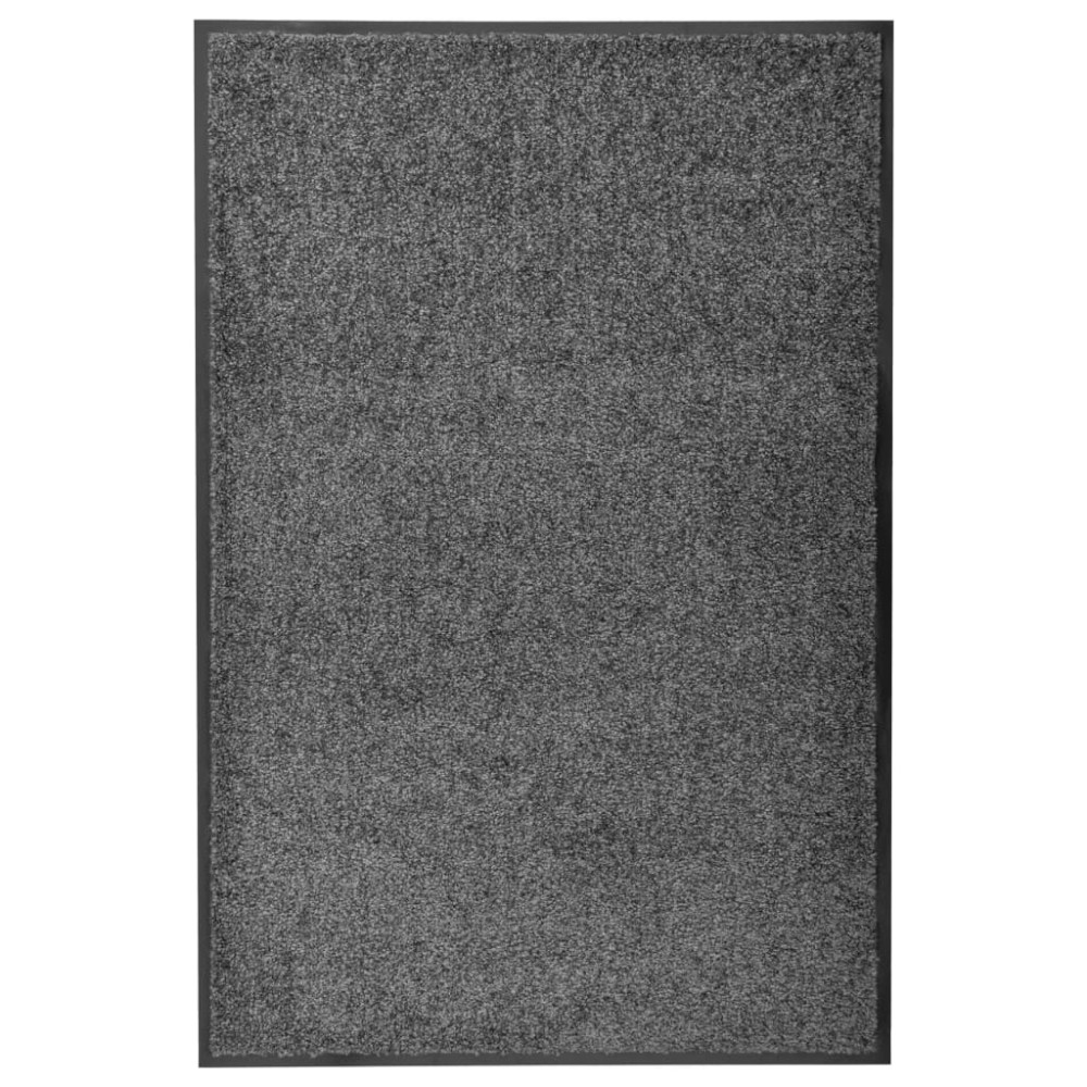 vidaXL Covoraș de ușă lavabil, antracit, 60 x 90 cm
