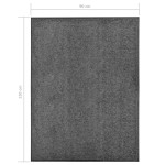 vidaXL Covoraș de ușă lavabil, antracit, 90 x 120 cm