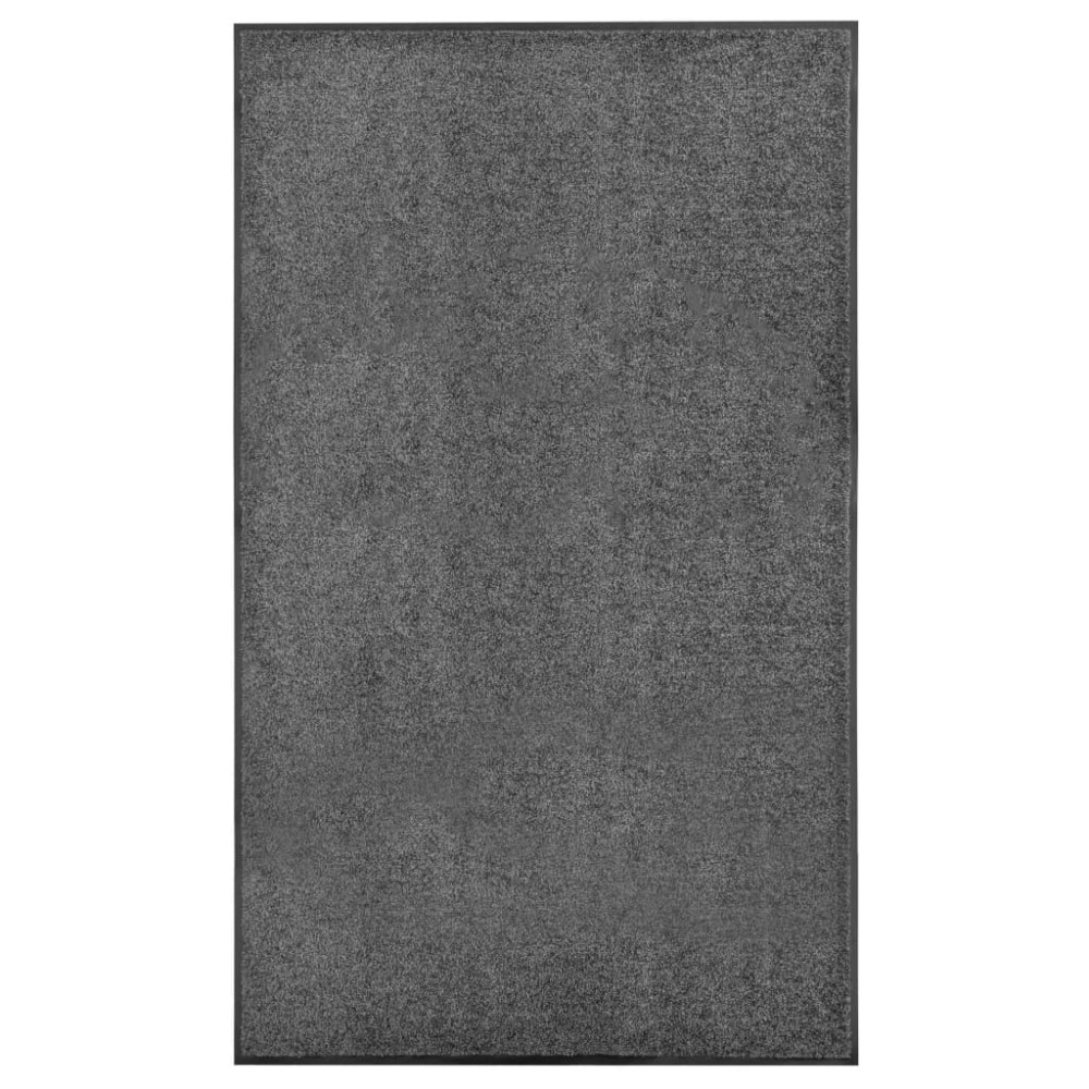 vidaXL Covoraș de ușă lavabil, antracit, 90 x 150 cm