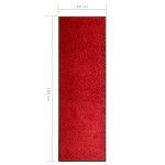 vidaXL Covoraș de ușă lavabil, roșu, 60 x 180 cm