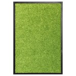 vidaXL Covoraș de ușă lavabil, verde, 40 x 60 cm vidaXL Covoraș de ușă lavabil, verde, 40 x 60 cm