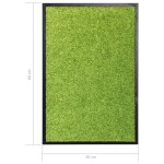 vidaXL Covoraș de ușă lavabil, verde, 40 x 60 cm vidaXL Covoraș de ușă lavabil, verde, 40 x 60 cm