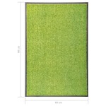 vidaXL Covoraș de ușă lavabil, verde, 60 x 90 cm