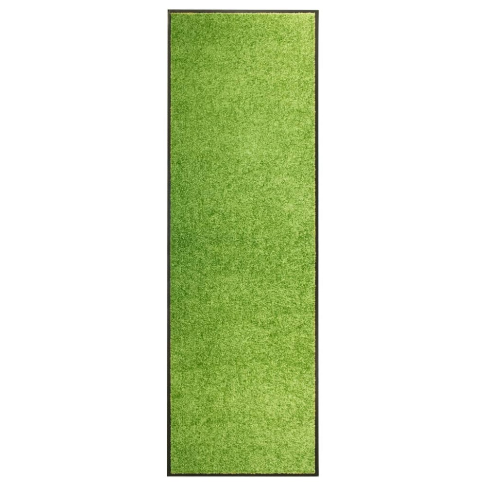 vidaXL Covoraș de ușă lavabil, verde, 60 x 180 cm