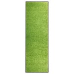 vidaXL Covoraș de ușă lavabil, verde, 60 x 180 cm