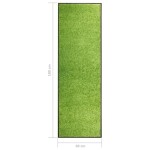 vidaXL Covoraș de ușă lavabil, verde, 60 x 180 cm