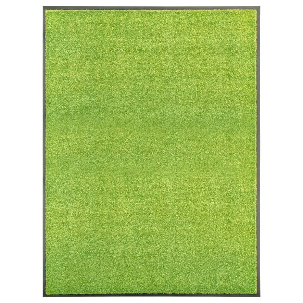 vidaXL Covoraș de ușă lavabil verde 90x120 cm