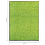 vidaXL Covoraș de ușă lavabil verde 90x120 cm