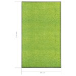vidaXL Covoraș de ușă lavabil, verde, 90 x 150 cm
