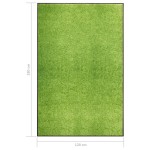 vidaXL Covoraș de ușă lavabil, verde, 120 x 180 cm