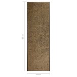 vidaXL Covoraș de ușă lavabil, maro, 60 x 180 cm