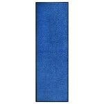 vidaXL Covoraș de ușă lavabil, albastru, 60 x 180 cm