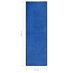 vidaXL Covoraș de ușă lavabil, albastru, 60 x 180 cm