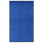 vidaXL Covoraș de ușă lavabil albastru 90x150 cm