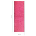 vidaXL Covoraș de ușă lavabil, roz, 60 x 180 cm
