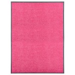 vidaXL Covoraș de ușă lavabil roz 90x120 cm vidaXL Covoraș de ușă lavabil roz 90x120 cm