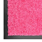 vidaXL Covoraș de ușă lavabil roz 90x120 cm vidaXL Covoraș de ușă lavabil roz 90x120 cm