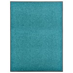 vidaXL Covoraș de ușă lavabil cyan 90x120 cm vidaXL Covoraș de ușă lavabil cyan 90x120 cm