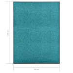 vidaXL Covoraș de ușă lavabil cyan 90x120 cm vidaXL Covoraș de ușă lavabil cyan 90x120 cm