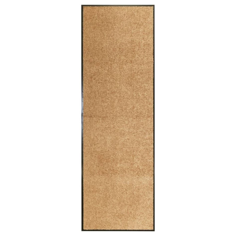 vidaXL Covoraș de ușă lavabil, crem, 60 x 180 cm