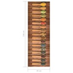 vidaXL Covoraș de bucătărie, lavabil, model linguri, 45x150 cm