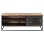 vidaXL Măsuță de cafea, gri, 90x50x35 cm, lemn masiv de acacia vidaXL Măsuță de cafea, gri, 90x50x35 cm, lemn masiv de acacia