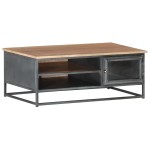 vidaXL Măsuță de cafea, gri, 90x50x35 cm, lemn masiv de acacia vidaXL Măsuță de cafea, gri, 90x50x35 cm, lemn masiv de acacia