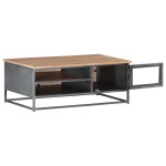 vidaXL Măsuță de cafea, gri, 90x50x35 cm, lemn masiv de acacia vidaXL Măsuță de cafea, gri, 90x50x35 cm, lemn masiv de acacia