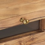vidaXL Comodă TV, 110x30x40 cm, lemn masiv de acacia