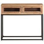 vidaXL Masă consolă, 90x35x76 cm, lemn masiv de acacia vidaXL Masă consolă, 90x35x76 cm, lemn masiv de acacia