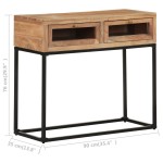 vidaXL Masă consolă, 90x35x76 cm, lemn masiv de acacia vidaXL Masă consolă, 90x35x76 cm, lemn masiv de acacia