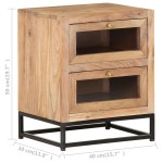 vidaXL Noptieră, 40x30x50 cm, lemn masiv de acacia vidaXL Noptieră, 40x30x50 cm, lemn masiv de acacia