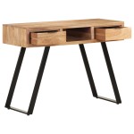 vidaXL Birou, 107x45x79 cm, lemn masiv acacia cu margini naturale vidaXL Birou, 107x45x79 cm, lemn masiv acacia cu margini naturale