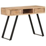 vidaXL Birou, 107x45x79 cm, lemn masiv acacia cu margini naturale vidaXL Birou, 107x45x79 cm, lemn masiv acacia cu margini naturale