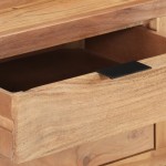 vidaXL Birou, 107x45x79 cm, lemn masiv acacia cu margini naturale vidaXL Birou, 107x45x79 cm, lemn masiv acacia cu margini naturale