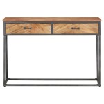 vidaXL Masă consolă, 110x35x75 cm, lemn masiv de acacia vidaXL Masă consolă, 110x35x75 cm, lemn masiv de acacia