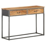vidaXL Masă consolă, 110x35x75 cm, lemn masiv de acacia vidaXL Masă consolă, 110x35x75 cm, lemn masiv de acacia
