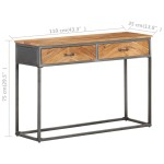vidaXL Masă consolă, 110x35x75 cm, lemn masiv de acacia vidaXL Masă consolă, 110x35x75 cm, lemn masiv de acacia