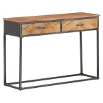 vidaXL Masă consolă, 110x35x75 cm, lemn masiv de acacia vidaXL Masă consolă, 110x35x75 cm, lemn masiv de acacia