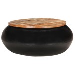 vidaXL Măsuță de cafea, negru, 68x68x30 cm, lemn masiv reciclat vidaXL Măsuță de cafea, negru, 68x68x30 cm, lemn masiv reciclat