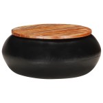 vidaXL Măsuță de cafea, negru, 68x68x30 cm, lemn masiv reciclat vidaXL Măsuță de cafea, negru, 68x68x30 cm, lemn masiv reciclat