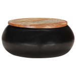 vidaXL Măsuță de cafea, negru, 68x68x30 cm, lemn masiv reciclat vidaXL Măsuță de cafea, negru, 68x68x30 cm, lemn masiv reciclat